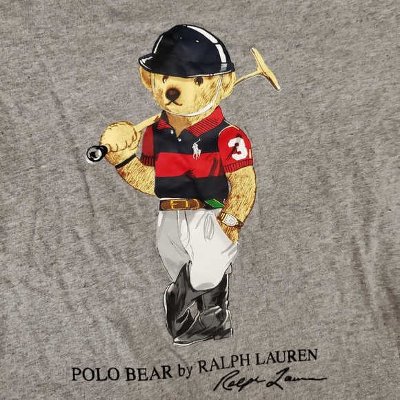 Polo Ralph Lauren Classic Fit Paneled Polo Bear Crewneck t-shirt Size 18/20 XL - Picture 5 of 9
